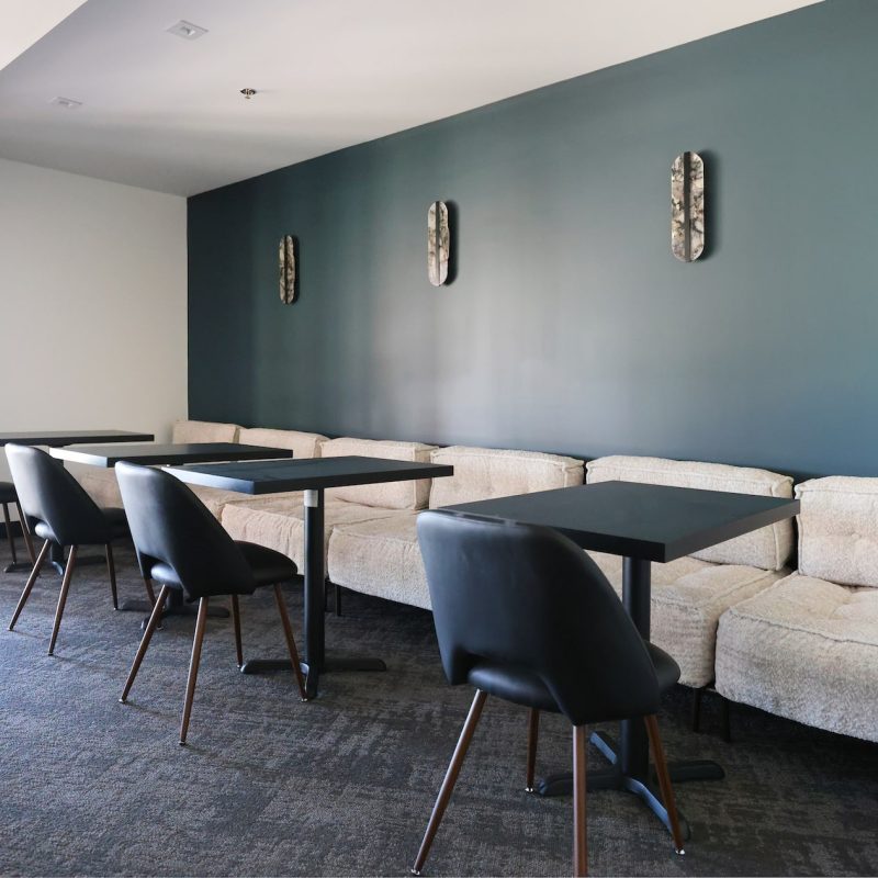 Station 250 professional conference room and coworking space with long table, chairs, and modern lighting for business meetings Mundelein IL